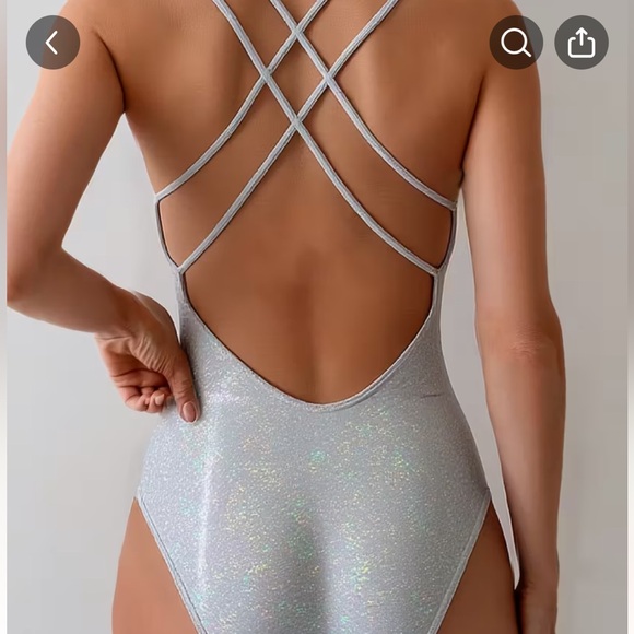 Iridescent Silver Bodysuit - Picture 5 of 5
